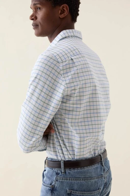 Arundel Green Check Oxford Shirt - Image 5