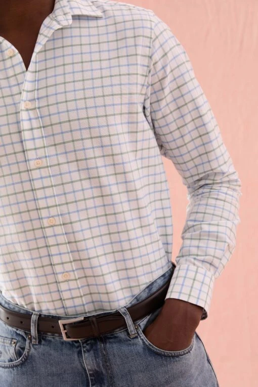 Arundel Green Check Oxford Shirt - Image 2