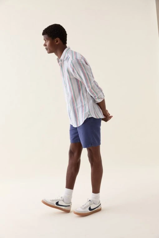 Bishopstone Multi Stripe Linen Shirt - Image 4