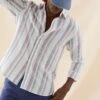 Bishopstone Multi Stripe Linen Shirt -Buff Shop Bishopstone Multi Linen Shirt5