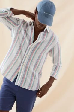 Bishopstone Multi Stripe Linen Shirt