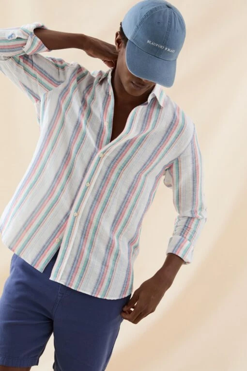 Bishopstone Multi Stripe Linen Shirt