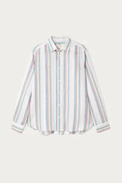 Bishopstone Multi Stripe Linen Shirt -Buff Shop Bishopstone Shirt