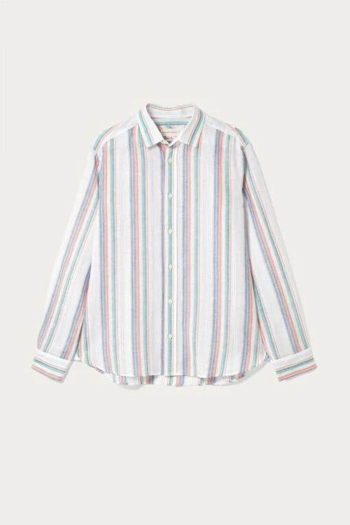 Bishopstone Multi Stripe Linen Shirt - Image 7
