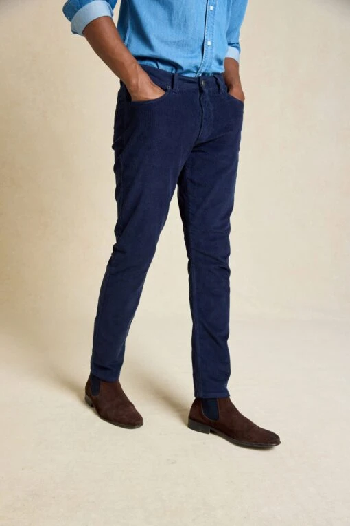 Blackridge Navy Cord Trousers - Image 4