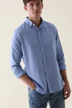 Blake Vintage Blue Oxford Shirt -Buff Shop Blake Sky Oxford Shirt3
