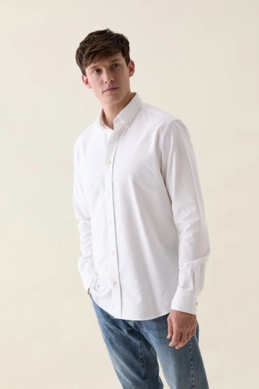 Blake Vintage White Oxford Shirt - Image 2