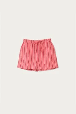Bodiam Pink Painted Stripe Shorts -Buff Shop Bodiam Pink Shorts