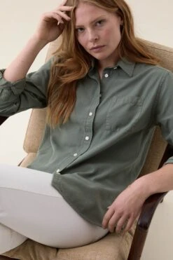 Bramber Khaki Lightweight Twill Shirt