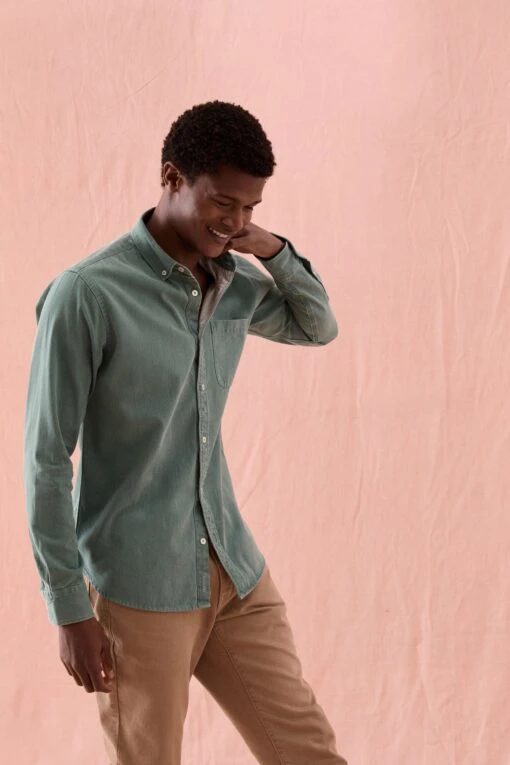 Broadleaf Washed Emerald Twill Shirt - Image 6