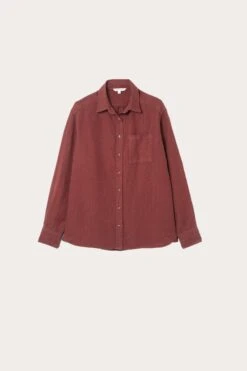 Burley Washed Rust Linen Shirt