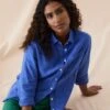 Burley Washed Cobalt Linen Shirt -Buff Shop Burley cobalt shirt5