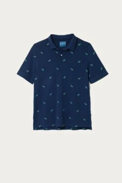Burwash Embroidered Elephant Polo -Buff Shop Burwash Elephant Polo