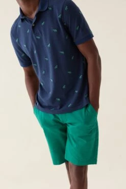 Burwash Embroidered Elephant Polo -Buff Shop Burwash Elephant Polo2