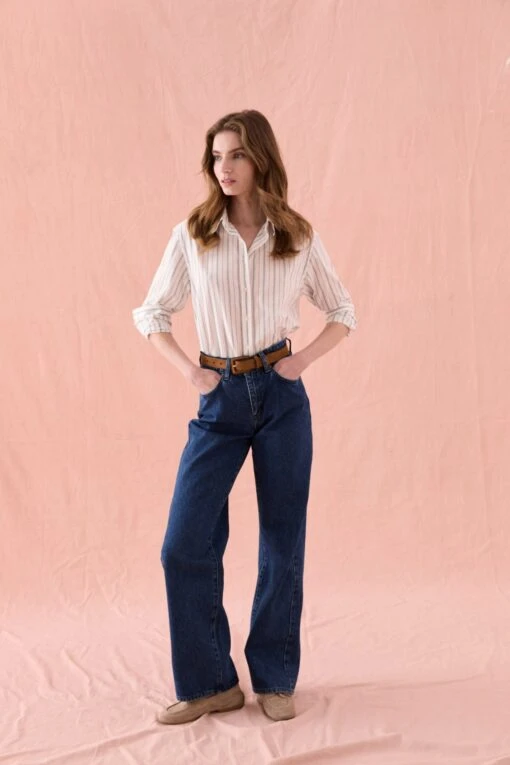 Camberley Denim Blue Wide Leg Jeans - Image 4