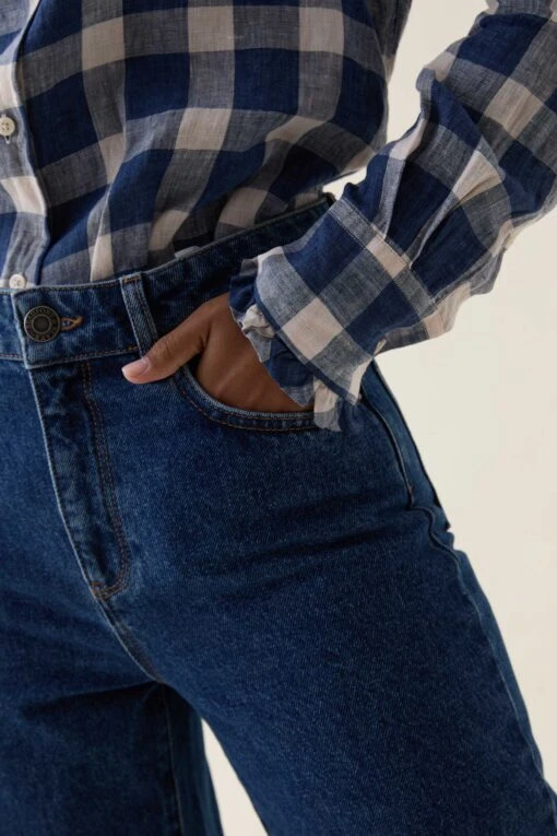 Camberley Denim Blue Wide Leg Jeans - Image 2
