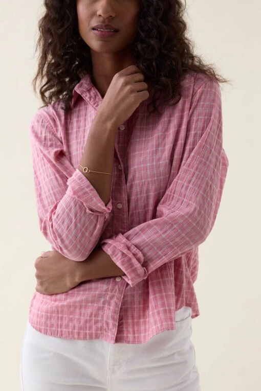 Chailey Pink Seersucker Check Shirt - Image 2