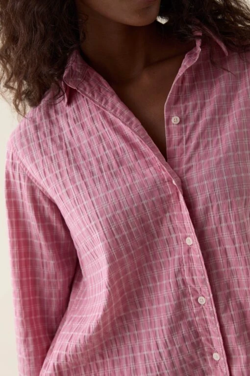 Chailey Pink Seersucker Check Shirt - Image 4