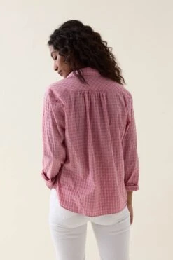 Chailey Pink Seersucker Check Shirt -Buff Shop Chailey Pink Check Shirt4