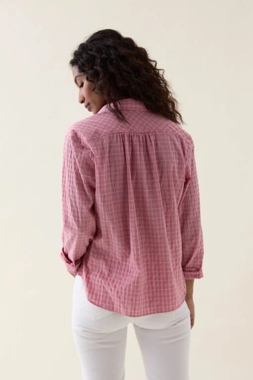 Chailey Pink Seersucker Check Shirt - Image 5