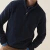 Colesbourne Navy Marl Half Zip Jumper -Buff Shop Colesbourne Navy Half Zip Jumper1