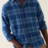 Cove Washed Indigo Check Shirt -Buff Shop Cove Indigo Check Shirt2
