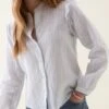 Ellen Ruffle Sleeve Linen Shirt -Buff Shop Ellen Ruffle Sleeve Linen Shirt3