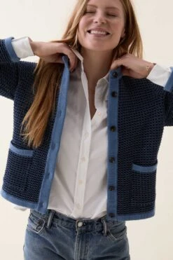 Buff Shop -Buff Shop Eridge Multi Blues Knitted jacket3