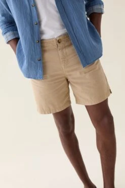 Ewhurst Sand Cotton Linen Shorts
