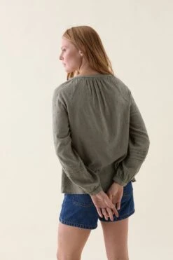 Fairlea Scoop Neck Broderie Blouse -Buff Shop Failea Scoop Blouse2