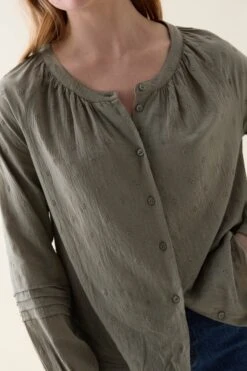 Fairlea Scoop Neck Broderie Blouse -Buff Shop Failea Scoop Blouse3