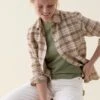 Frimley Khaki Check Linen Shirt -Buff Shop Firmley Khaki Check Linen Shirt4