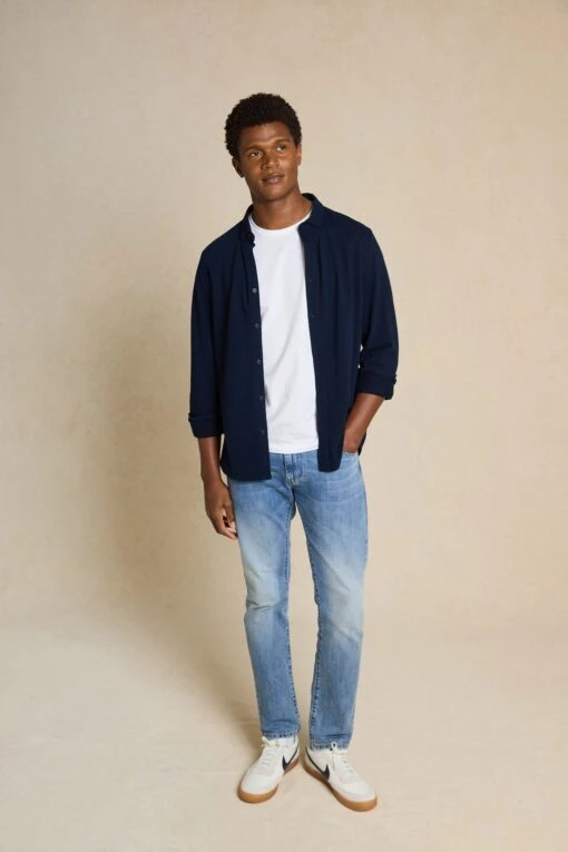Galloway Navy Pique Shirt - Image 5