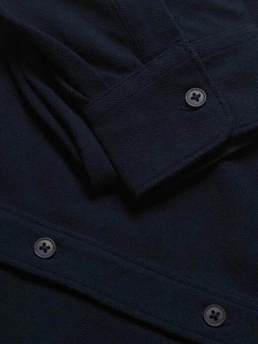 Galloway Navy Pique Shirt - Image 2