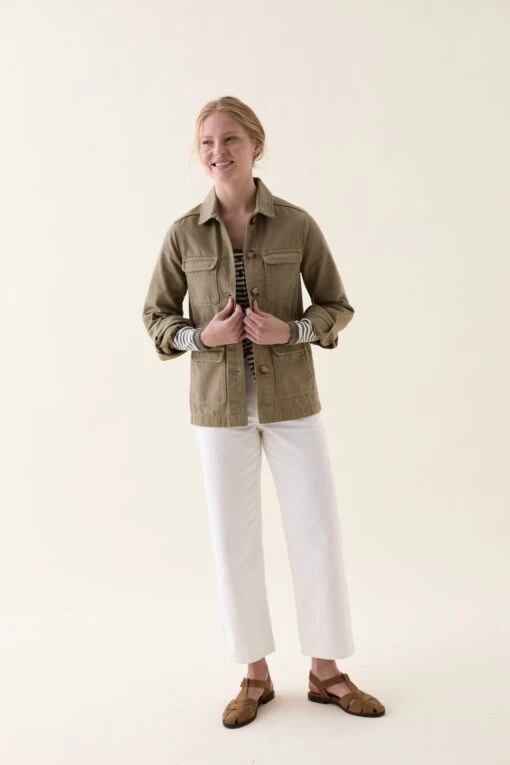 Haslemere Khaki Utility Jacket - Image 2