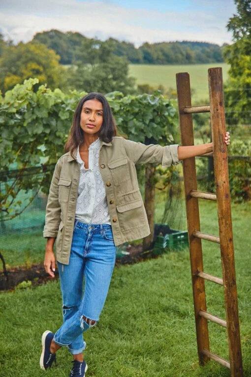 Haslemere Khaki Utility Jacket - Image 6