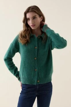 Hellebore Green Collared Cardigan -Buff Shop Hellebore Green Collared Cardign3 13a952ff aa59 4b90 aa5d 324d85c5b7ad