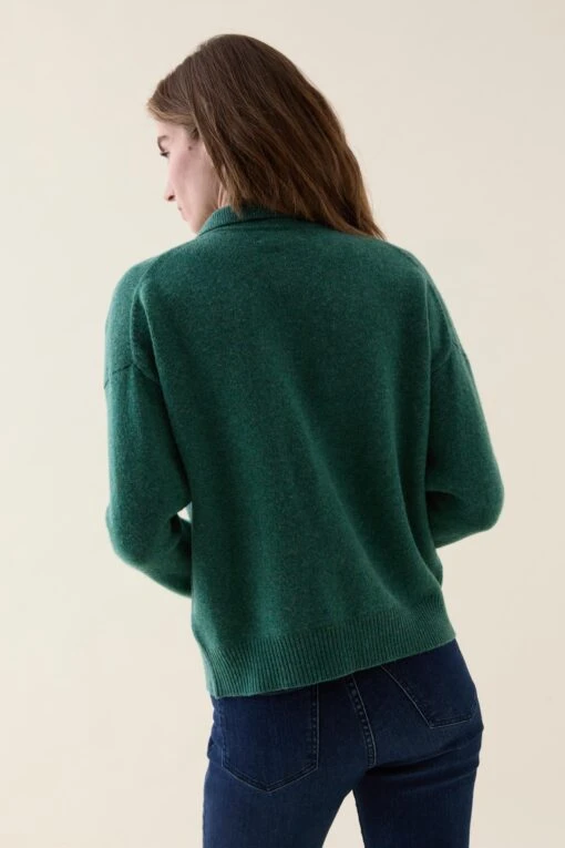 Hellebore Green Collared Cardigan - Image 5
