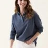 Kittisford Indigo Half Button Sweat -Buff Shop Kittisford Indigo