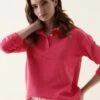 Kittisford Raspberry Half Button Sweat -Buff Shop Kittisford Raspberry Sweat2