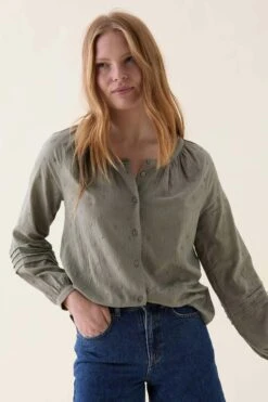 Fairlea Scoop Neck Broderie Blouse