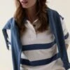 Loxwood Mid Blue Chest Stripe Rugby -Buff Shop Loxwood Blue Stripe Rugby3
