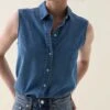 Maudlin Light Denim Sleeveless Shirt -Buff Shop Maulin Light Denim Shirt2