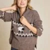 Montadale Sheep Half Zip Jumper -Buff Shop Montadale Sheep Half Zip Jumper2