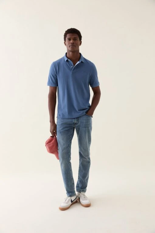 Morley Steel Blue Polo - Image 4