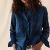 Newhaven Navy Broderie Panel Shirt -Buff Shop Newhaven Navy Broderie Panel Shirt4