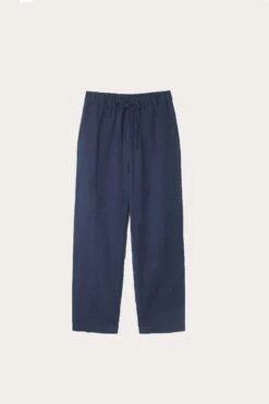 Ottershaw Navy Linen Blend Trousers -Buff Shop Ottershaw Navy Linen Trousers