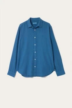 Shaw Indigo Lightweight Herringbone Shirt