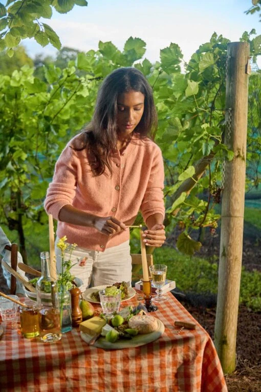 Sidley Pink Crew Neck Cardigan - Image 6