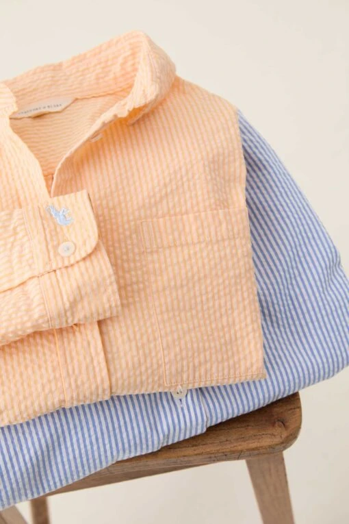 Thorncombe Yellow Seersucker Shirt - Image 9